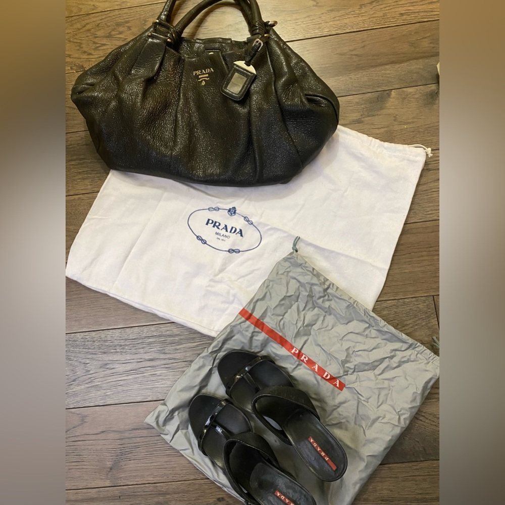 Prada purse, bag, shoes with bag! Not used much, and in great condition!
